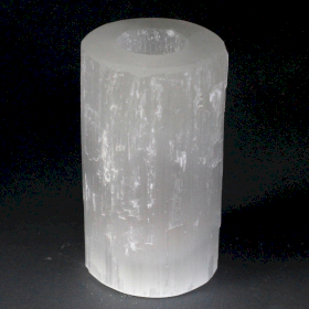 Selenite Cylinder Candle Holder - 15 cm