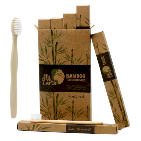 Family Pack Bamboo Toothbrush (2xAdult and 2xChildren)