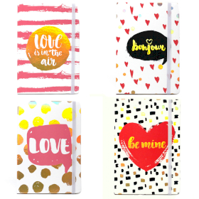 Cool A5 Notebook - Lined Paper - Funky Love