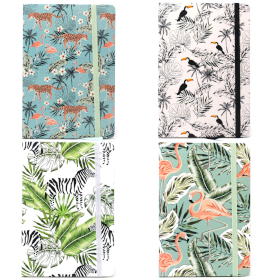 Cool A5 Notebook - Lined Paper - Vintage Tropical