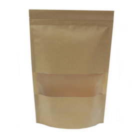 10x Kraft Window Bag 18x26 cm