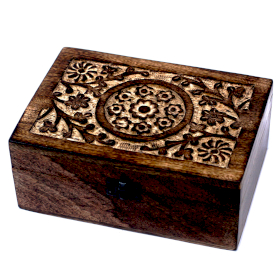 Aromatherapy Floral Carved Box (Holds 24 bottles)