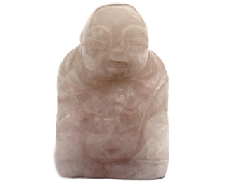 Gemstone Buddha - Rose Quartz
