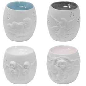 1X Cherubs Oil Burner - Assorted Design 4 Colours