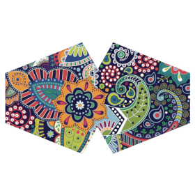 Reusable Fashion Face Covering - Funky Swirls (Adult)