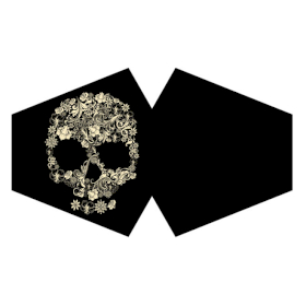Reusable Fashion Face Covering - Flower Skull (Adult)