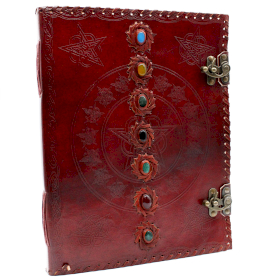 Huge 7 Chakra Leather Book - 10x13 (200 pages)