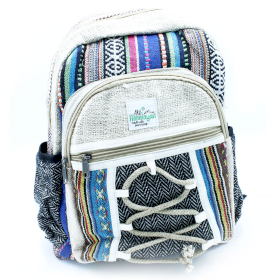 Small Hemp Backpack - Rope & Pockets Style