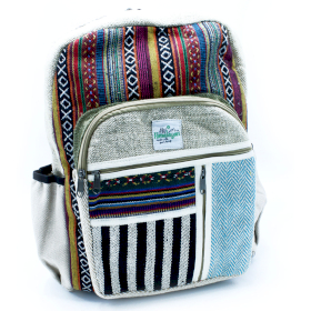 Large Hemp Backpack - Straight Zips Style