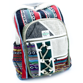 Large Hemp Backpack - Rope & Pockets Style
