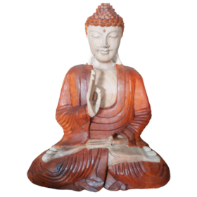 Hand Carved Buddha Statue - 60cm Teaching Transmission
