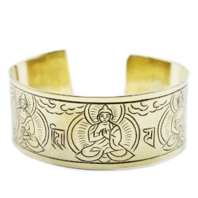 Brass Tibetan Bracelet - Five Buddha