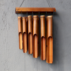 Bamboo Windchime - Natural finish - 12 Large Tubes