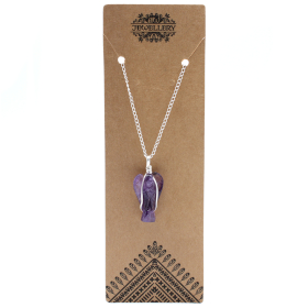 Gemstone Guardian Angel Pendant - Amethyst