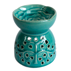 Tree of Life Oil Burner - Blue