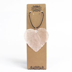 Necklace - Heart Leaf - Lavender