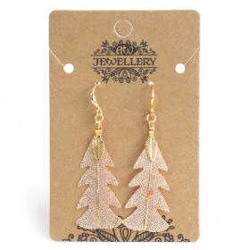 Earrings - Festive Fir Leaf - Gold