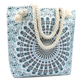 Rope Handle Mandela Bag - Sky Blue