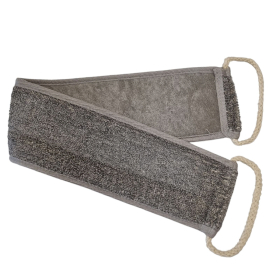 Bamboo & Linen Back Strap  - Charcoal