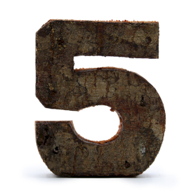 Rustic Bark Number - 