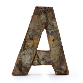 Rustic Bark Letter   - 