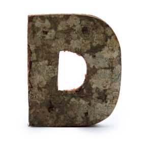 Rustic Bark Letter   - 