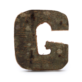 Rustic Bark Letter   - 