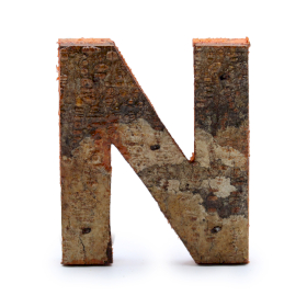 Rustic Bark Letter   - 