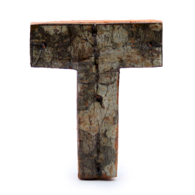 Rustic Bark Letter   - 