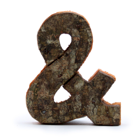 Rustic Bark Letter   - 