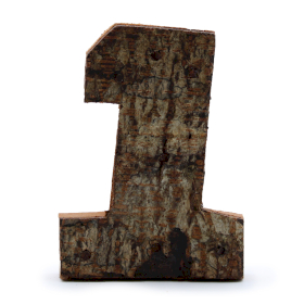 Rustic Bark Number - 