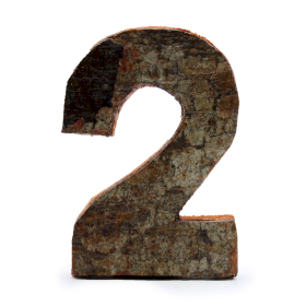 Rustic Bark Number - 