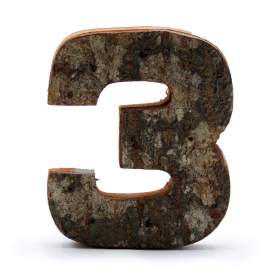 Rustic Bark Number - 