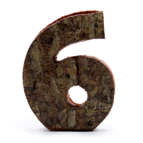 Rustic Bark Number - 