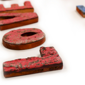 28x Nat Rustic Bark Letters - I love you more than words can say(28)