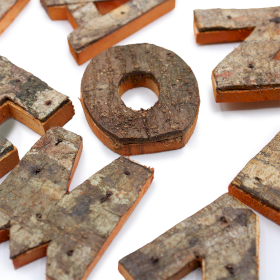 Rustic Bark Letter   - 