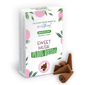 Plant Based Backflow Incense Cones - Sweet Musk