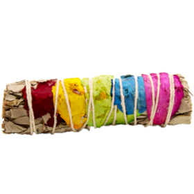 Smudge Stick - 7 Chakras Rose Petals Sage 10 cm (Chakra)