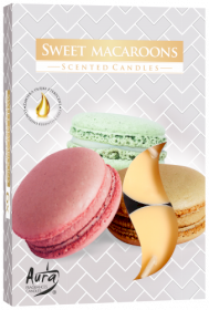 Set of 6 Scented Tealights - Sweet Macaroon