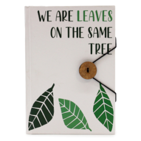 Small Notebook with strap - Leaves on the same tree
