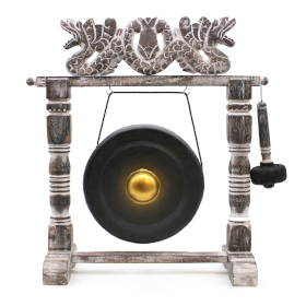 Small Healing Gong in Stand - 25cm - Black