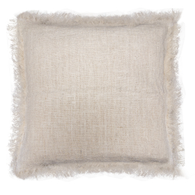 1x Linen Cushion 45x45cm with fringe