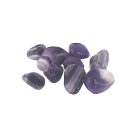 Pack of 24 Tumble Stone - Amethyst Banded L (A grade)