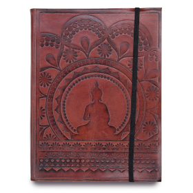 Medium Notebook with strap - Tibetan Mandala
