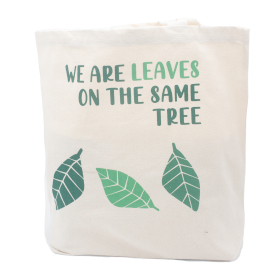Printed Cotton Bag - We are Leaves - Natural