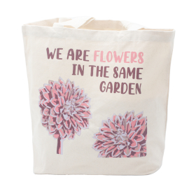 Printed Cotton Bag - We are Flowers - Natural