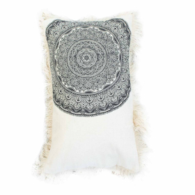 Traditional Mandala  Cushion - 30x50cm - black