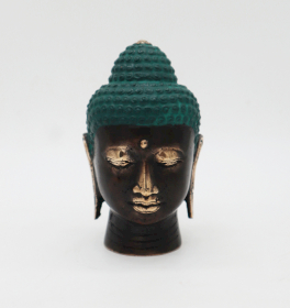 Medium Antique Brass Buddha Head