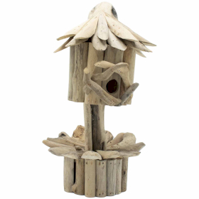 Driftwood Birdbox - On Stand