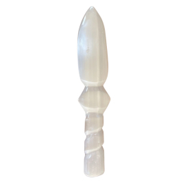 Selenite Lrg Ritual Knife - Spiral (25cm)